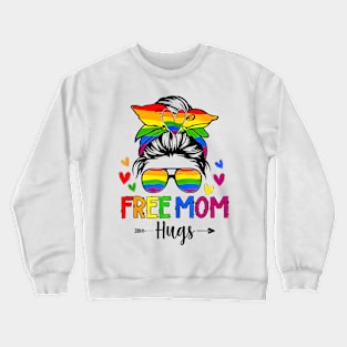 Free Mom Hugs Free Mom Hugs Inclusive Pride Lgbt Crewneck Sweatshirt